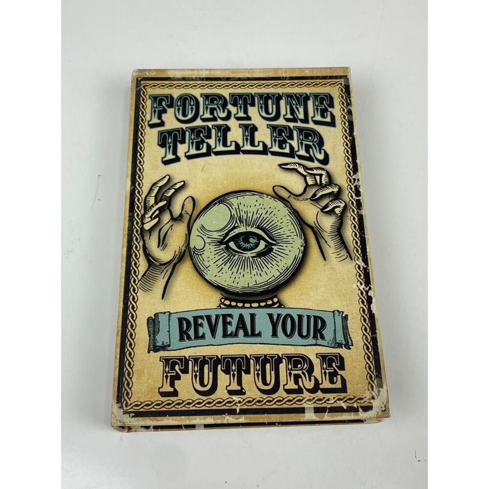 Halloween Faux Book Fortune Teller Reveal Your Future Storage Box Crystal Ball B